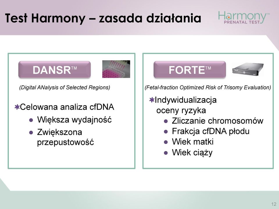 FORTE TM (Fetal-fraction Optimized Risk of Trisomy Evaluation) "
