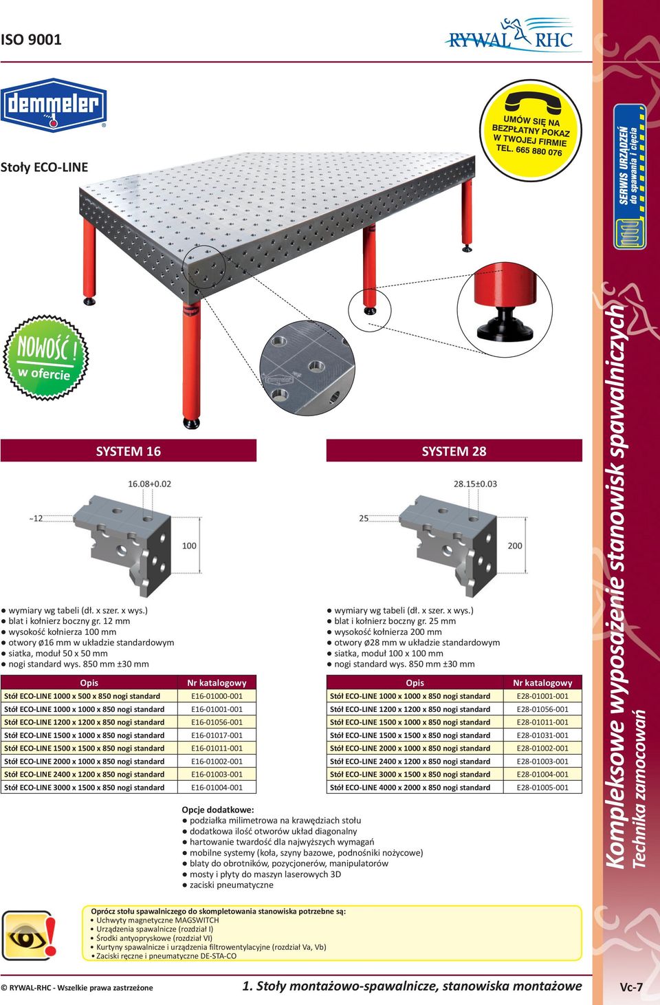 850 mm ±30 mm Stół ECO-LINE 1000 x 500 x 850 nogi standard Stół ECO-LINE 1000 x 1000 x 850 nogi standard Stół ECO-LINE 1200 x 1200 x 850 nogi standard Stół ECO-LINE 1500 x 1000 x 850 nogi standard