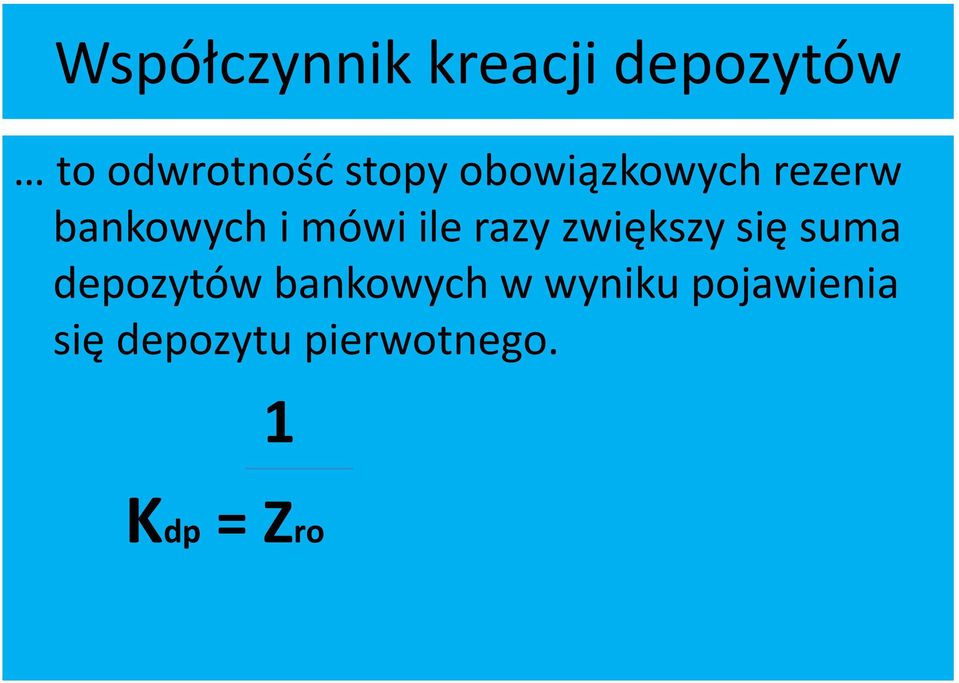 razy zwiększy się suma depozytów bankowych w