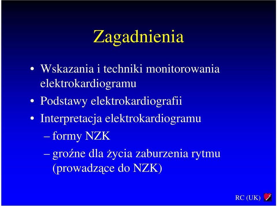 Interpretacja elektrokardiogramu formy NZK