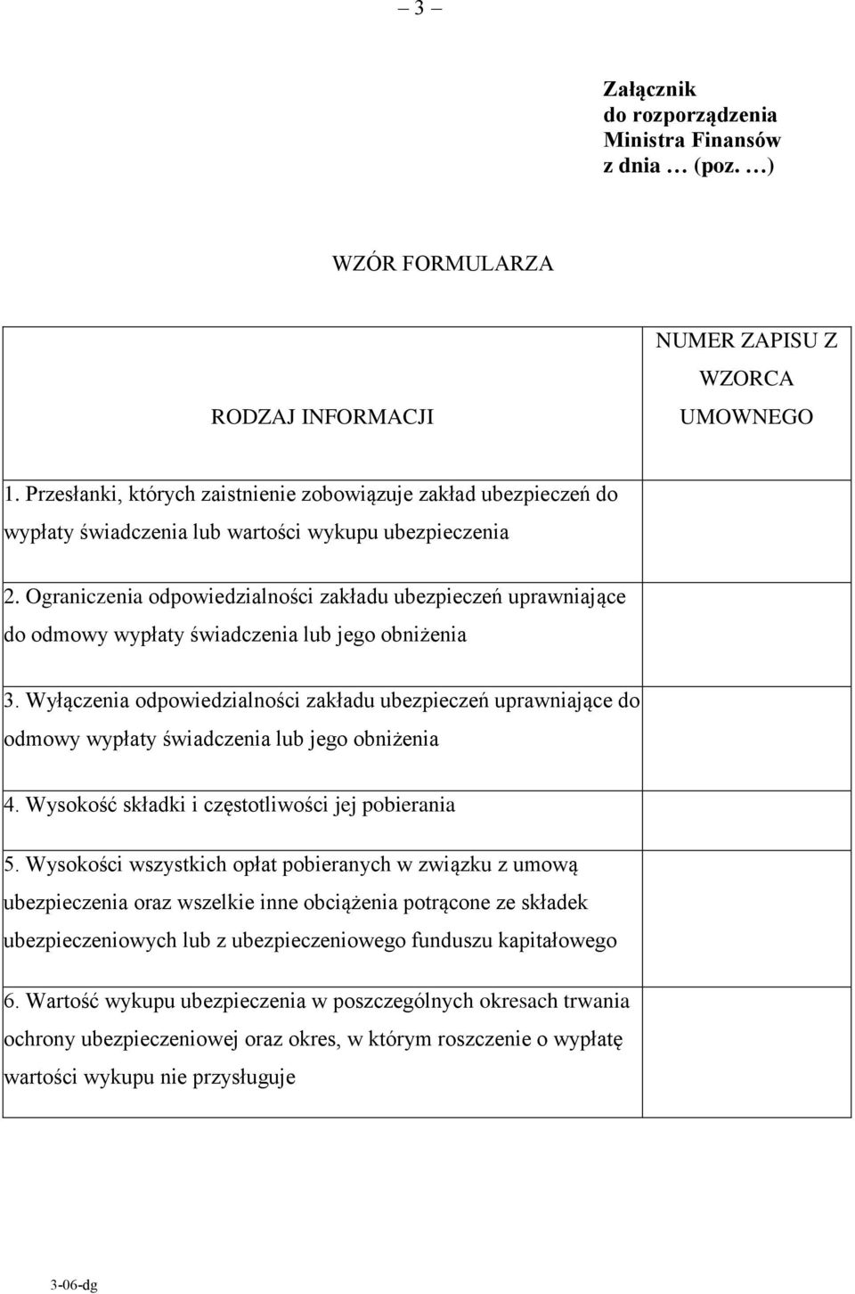 Ograniczenia odpowiedzialności zakładu ubezpieczeń uprawniające do odmowy wypłaty świadczenia lub jego obniżenia 3.