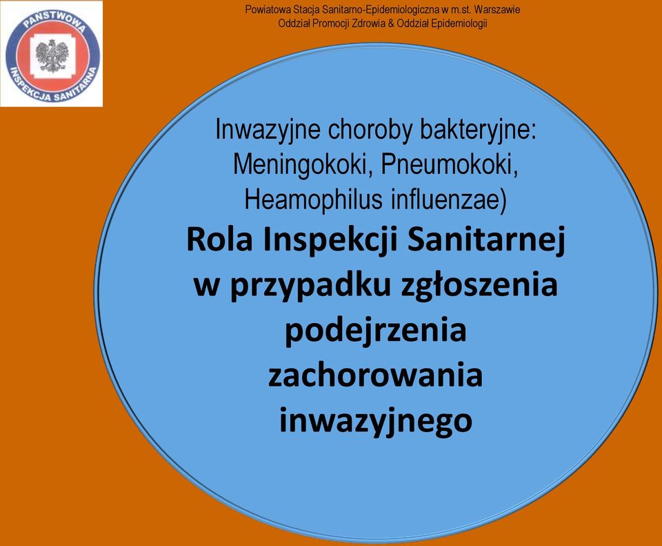 influenzae) Rola Inspekcji Sanitarnej w