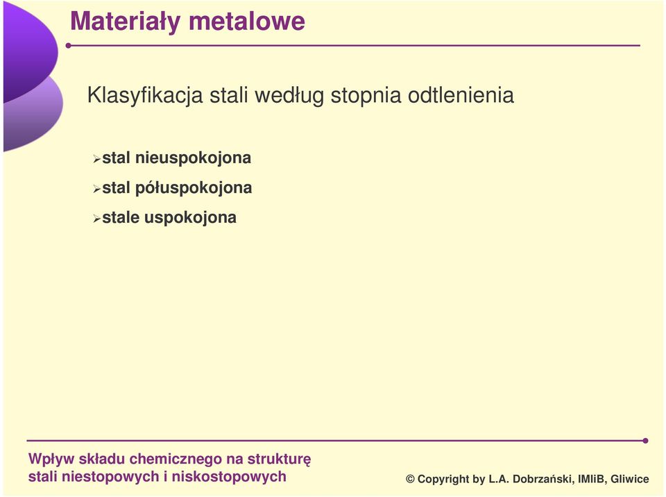 odtlenienia stal