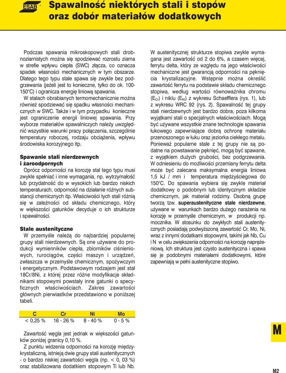 W stalach obrabianych termomechanicznie można również spodziewać się spadku własności mechanicznych w SWC. Także i w tym przypadku konieczne jest ograniczenie energii liniowej spawania.