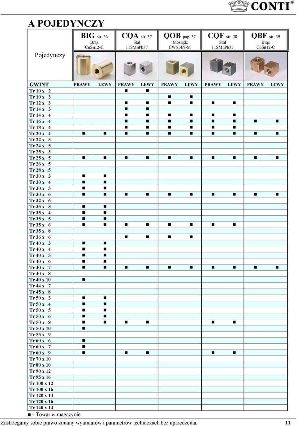 Tr 26 x 5 Tr 28 x 5 Tr 30 x 3 Tr 30 x 4 Tr 30 x 5 Tr 30 x 6 Tr 32 x 6 Tr 35 x 3 Tr 35 x 4 Tr 35 x 5 Tr 35 x 6 Tr 35 x 8 Tr 36 x 6 Tr 40 x 3 Tr 40 x 4 Tr 40 x 5 Tr 40 x 6 Tr 40 x 7 Tr 40 x 8 Tr 40 x