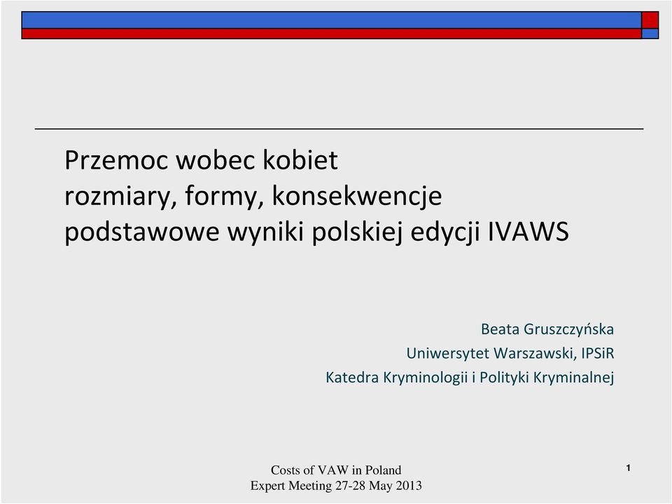 IVAWS Beata Gruszczyńska Uniwersytet
