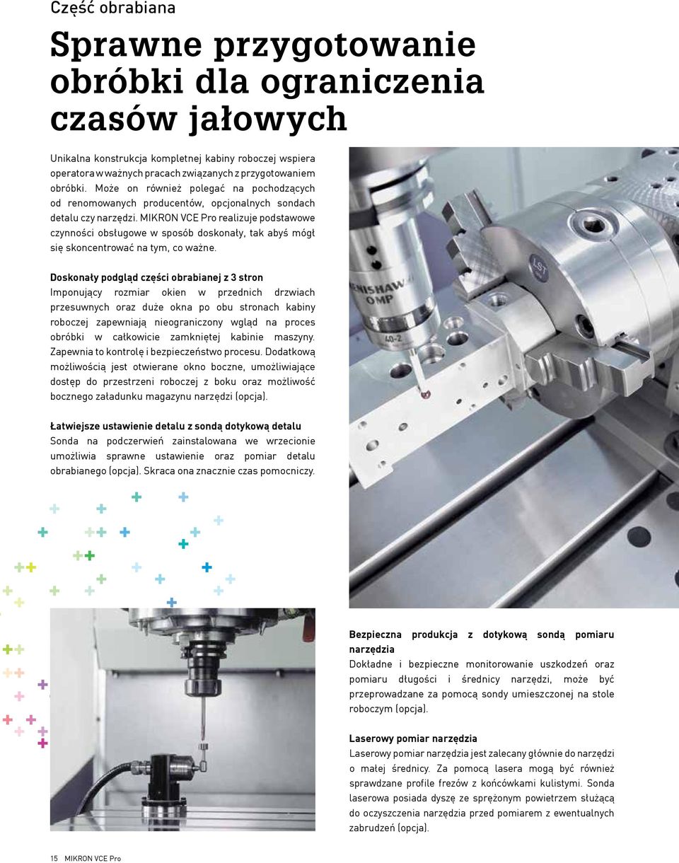 MIKRON VCE Pro realizuje podstawowe czynności obsługowe w sposób doskonały, tak abyś mógł się skoncentrować na tym, co ważne.