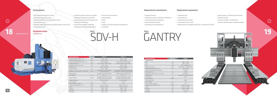 ) 3 prowadnice w osi Y Portalowe centra obróbkowe szybki dwuramienny zmieniacz narzędzia stabilizacja temperaturowa wrzeciona wysokiej klasy mechanizmy kulowo-toczne obustronnie łożyskowane wysokie