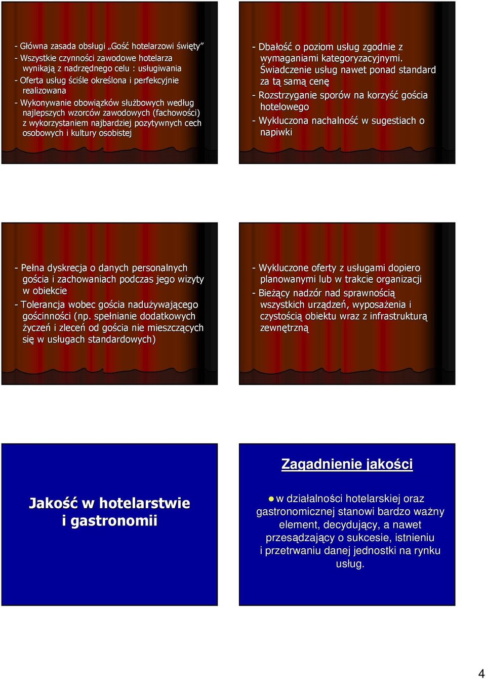 poziom usług ug zgodnie z wymaganiami kategoryzacyjnymi.