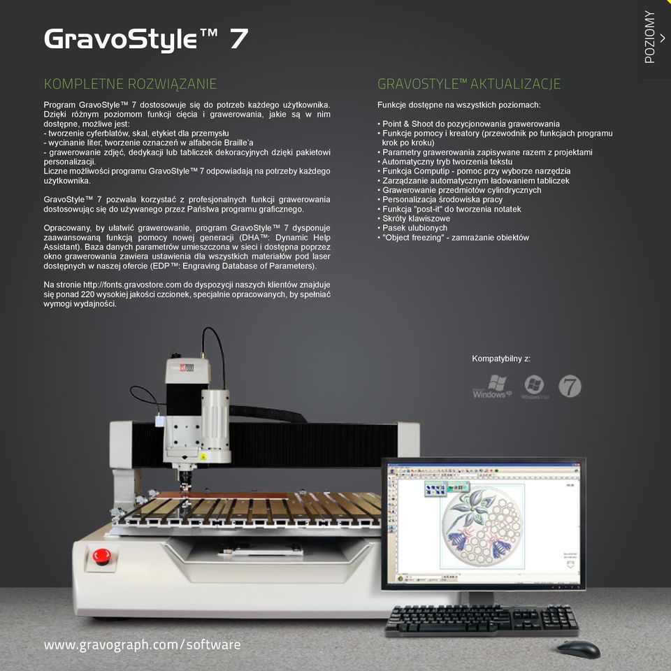 Braille a - grawerowanie zdjęć, dedykacji lub tabliczek dekoracyjnych dzięki pakietowi personalizacji. Liczne możliwości programu GravoStyle 7 odpowiadają na potrzeby każdego użytkownika.