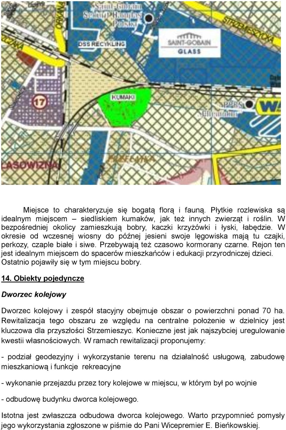 Przebywają też czasowo kormorany czarne. Rejon ten jest idealnym miejscem do spacerów mieszkańców i edukacji przyrodniczej dzieci. Ostatnio pojawiły się w tym miejscu bobry. 14.