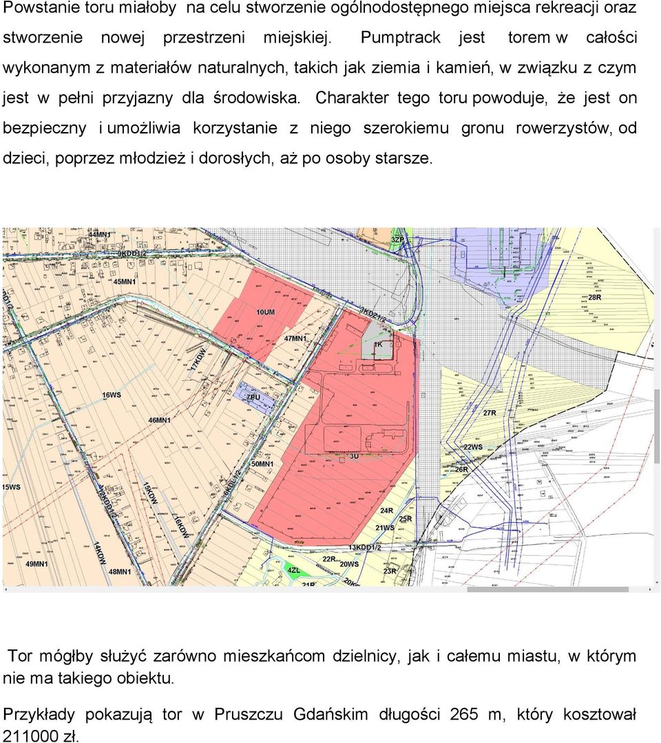 Charakter tego toru powoduje, że jest on bezpieczny i umożliwia korzystanie z niego szerokiemu gronu rowerzystów, od dzieci, poprzez młodzież i dorosłych, aż