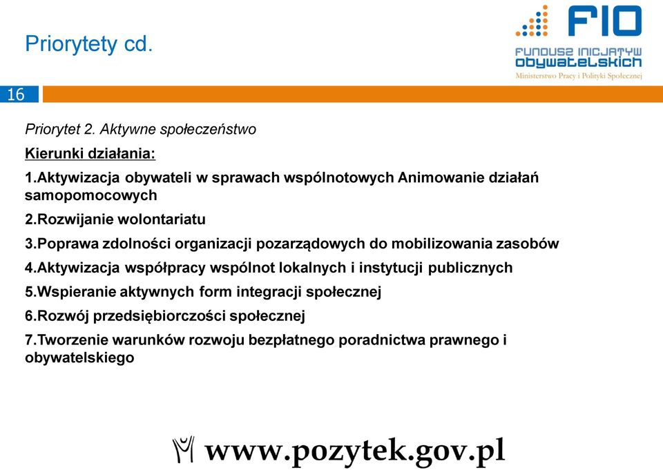 Poprawa zdolności organizacji pozarządowych do mobilizowania zasobów 4.