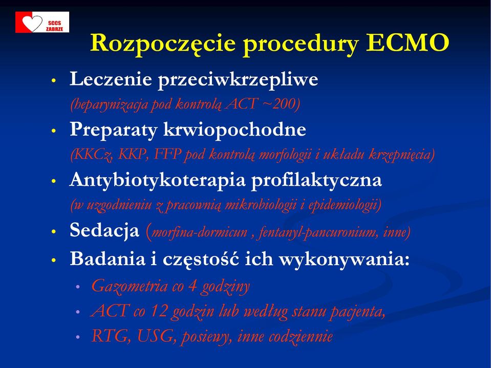 pracownią mikrobiologii i epidemiologii) Sedacja (morfina-dormicun, fentanyl-pancuronium pancuronium, inne) Badania i