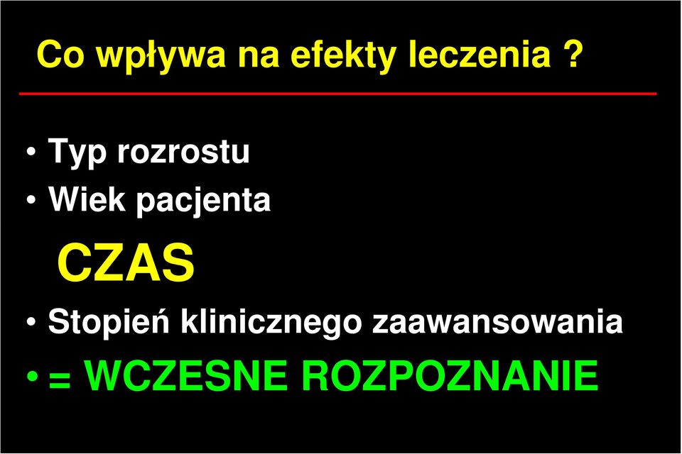 CZAS Stopień klinicznego