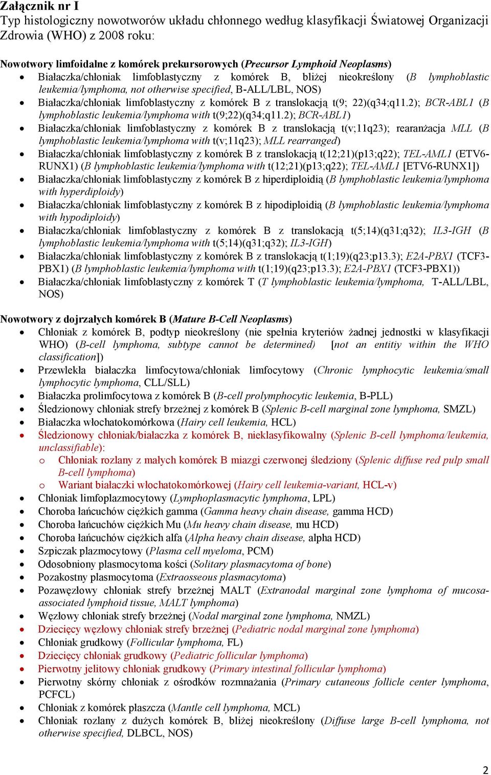 komórek B z translokacją t(9; 22)(q34;q11.2); BCR-ABL1 (B lymphoblastic leukemia/lymphoma with t(9;22)(q34;q11.