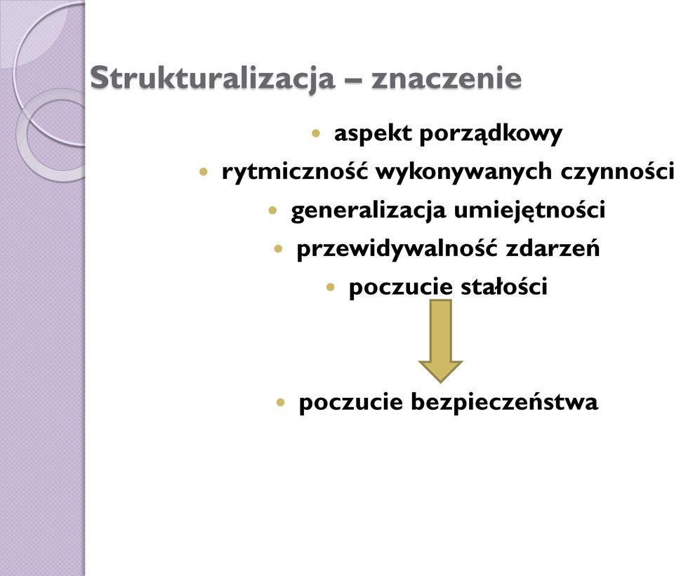 czynności generalizacja umiejętności