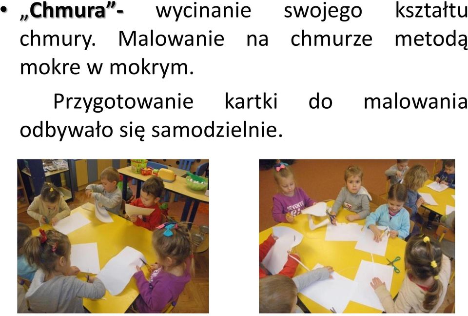 Malowanie na chmurze metodą mokre w