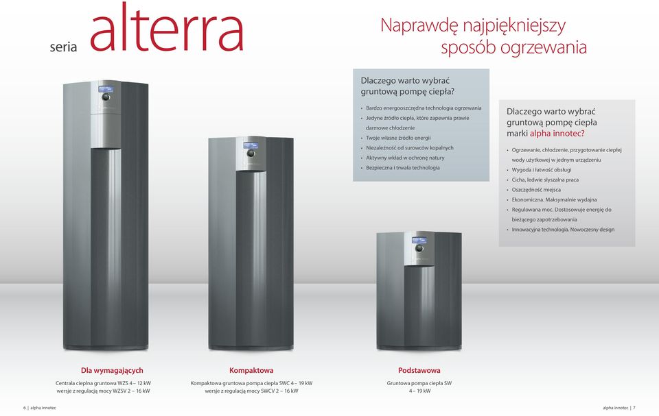 natury Bezpieczna i trwała technologia Dlaczego warto wybrać gruntową pompę ciepła marki alpha innotec?