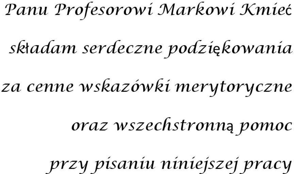 cenne wskazówki merytoryczne oraz
