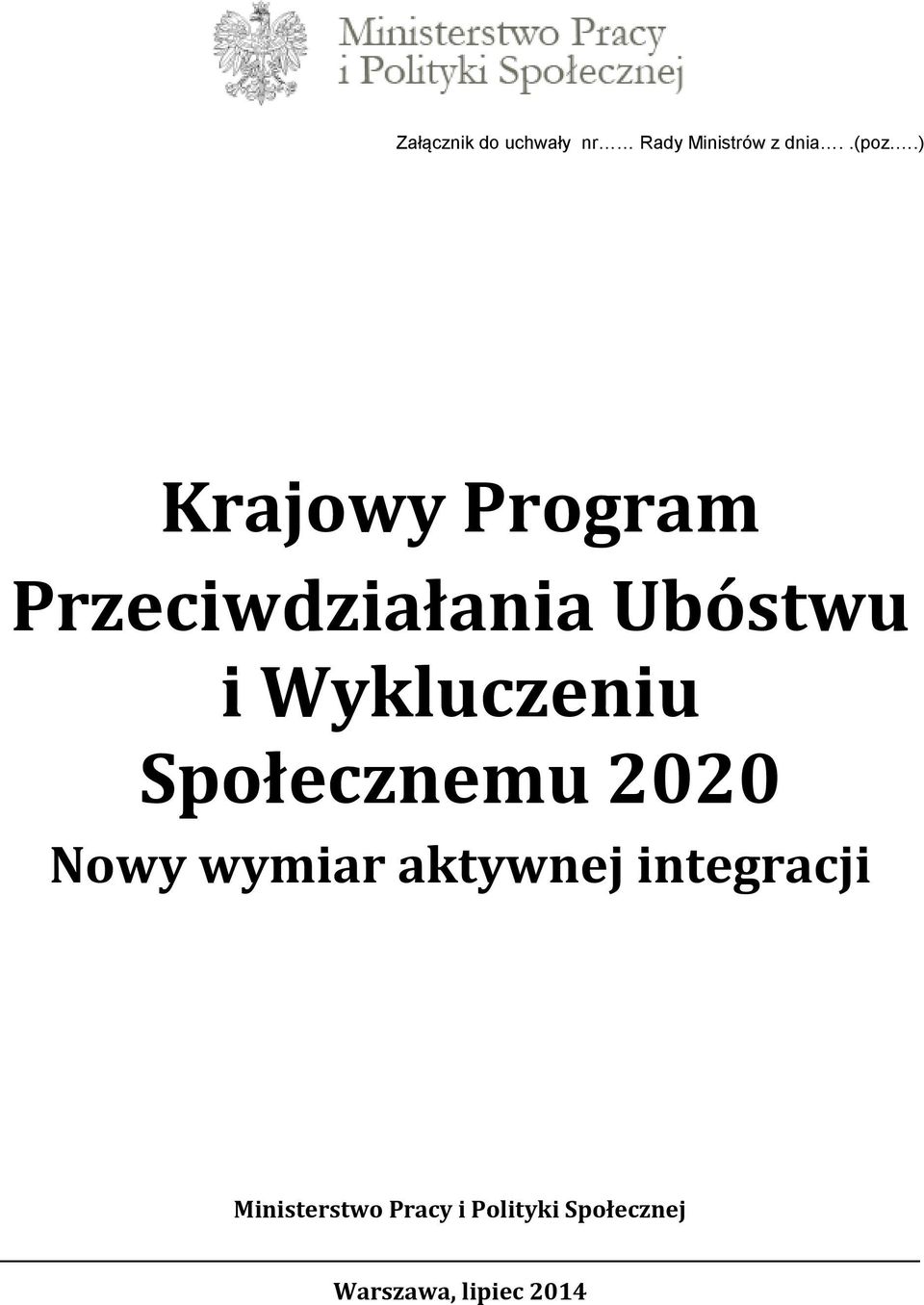Wykluczeniu Społecznemu 2020 Nowy wymiar aktywnej