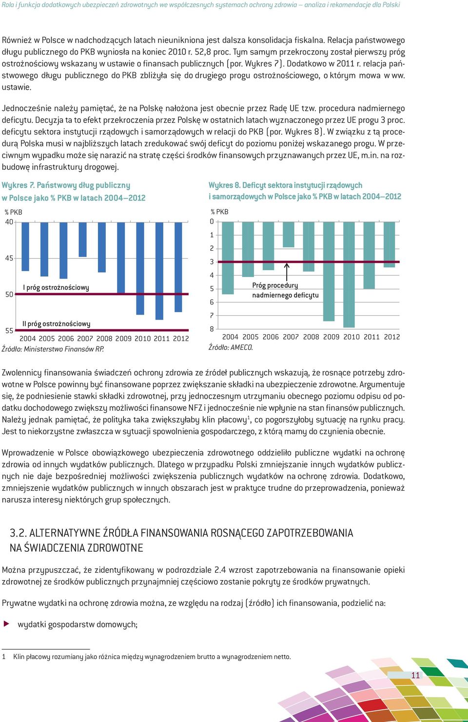 Tym samym przekroczony został pierwszy próg ostrożnościowy wskazany w ustawie o finansach publicznych (por. Wykres 7). Dodatkowo w 2011 r.