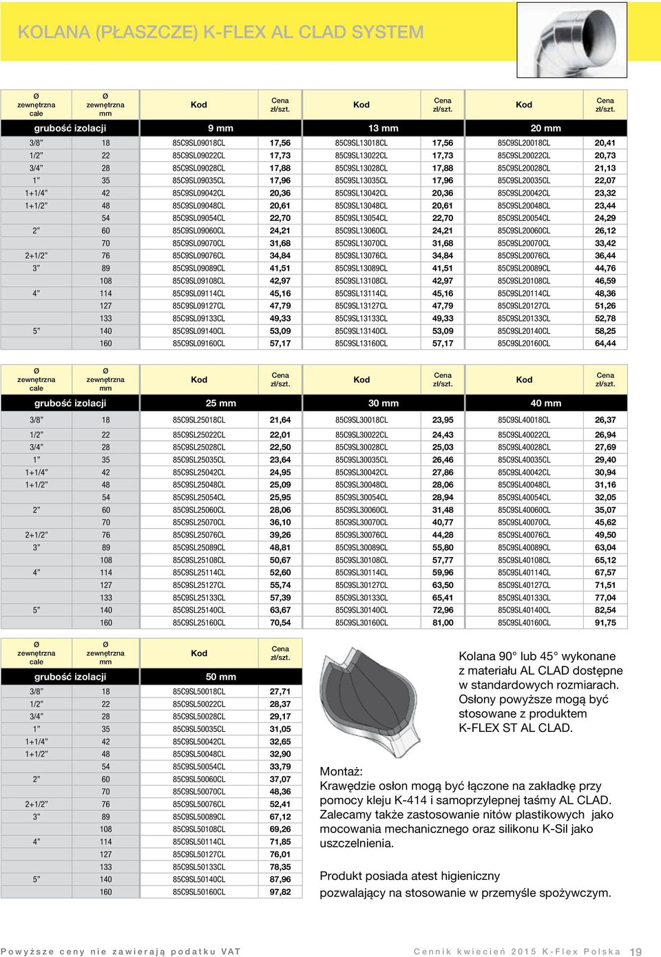 17,88 85C9SL20028CL 21,13 1 35 85C9SL09035CL 17,96 85C9SL13035CL 17,96 85C9SL20035CL 22,07 1+1/4 42 85C9SL09042CL 20,36 85C9SL13042CL 20,36 85C9SL20042CL 23,32 1+1/2 48 85C9SL09048CL 20,61