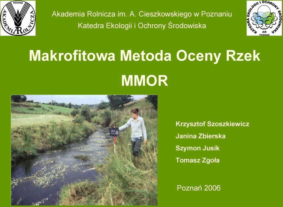 Ochrony Środowiska Makrofitowa Metoda Oceny Rzek