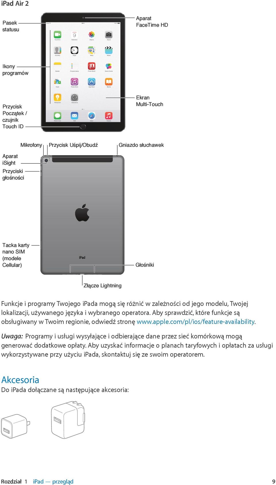 operatora. Aby sprawdzić, które funkcje są obsługiwany w Twoim regionie, odwiedź stronę www.apple.com/pl/ios/feature-availability.