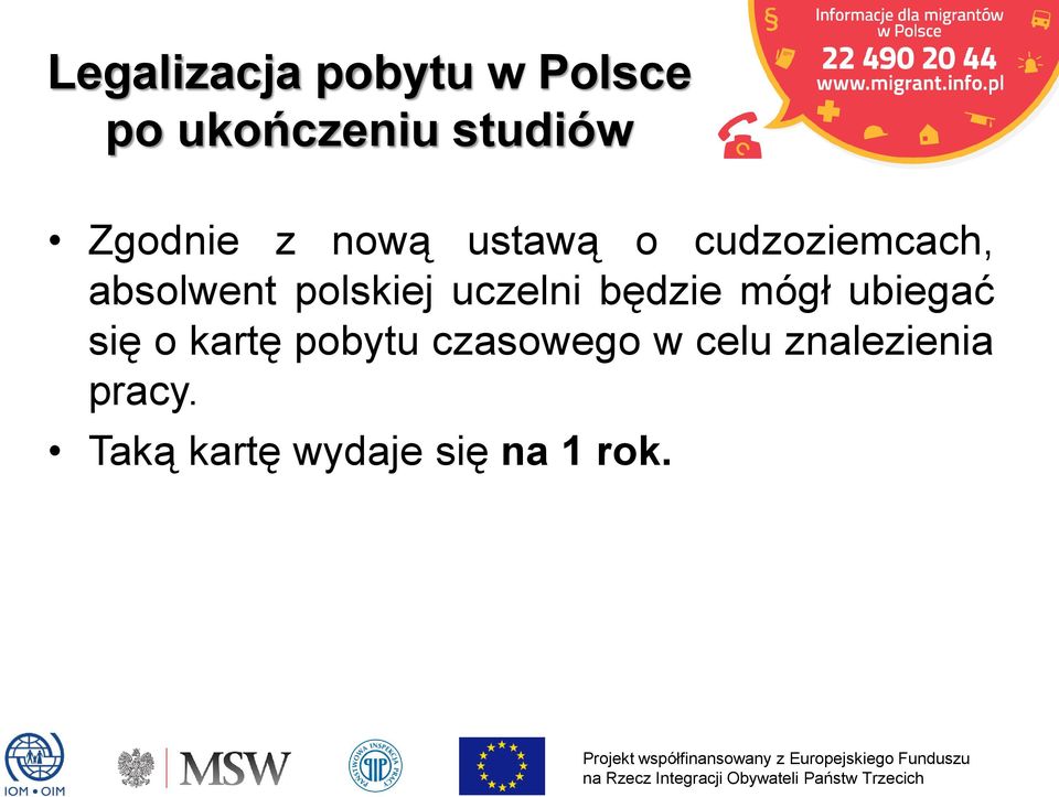 polskiej uczelni będzie mógł ubiegać się o kartę pobytu