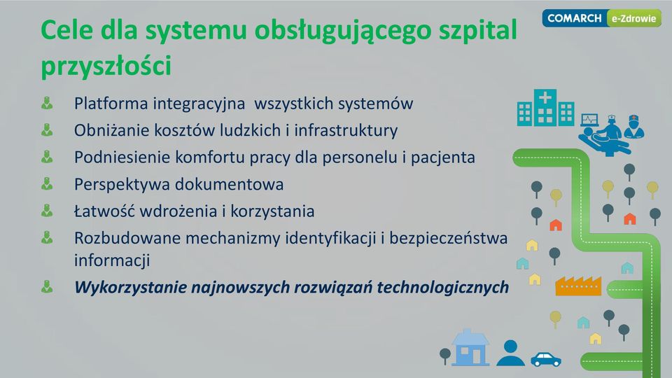 personelu i pacjenta Perspektywa dokumentowa Łatwość wdrożenia i korzystania Rozbudowane