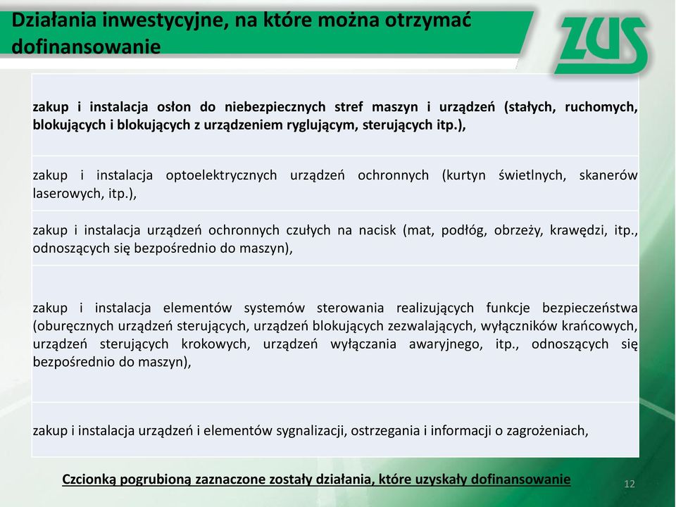 ), zakup i instalacja urządzeń ochronnych czułych na nacisk (mat, podłóg, obrzeży, krawędzi, itp.