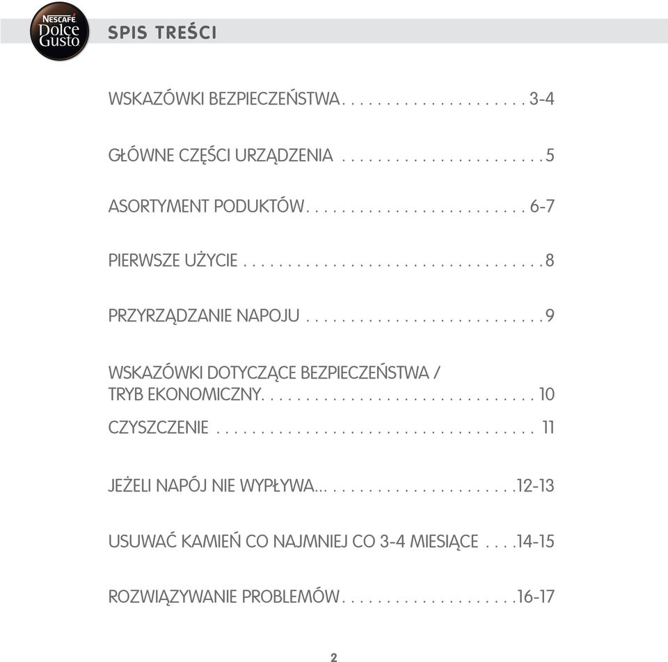 ... 9 WSKAZÓWKI DOTYCZĄCE BEZPIECZEŃSTWA / TRYB EKONOMICZNY............................... 0 CZYSZCZENIE.