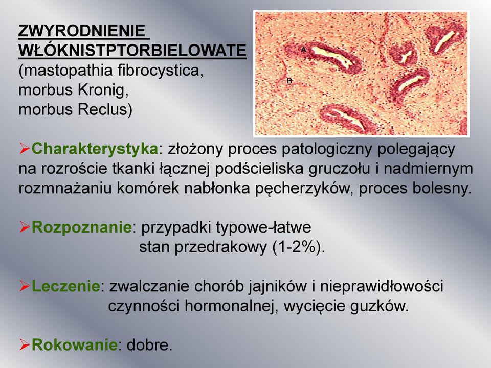 rozmnażaniu komórek nabłonka pęcherzyków, proces bolesny.