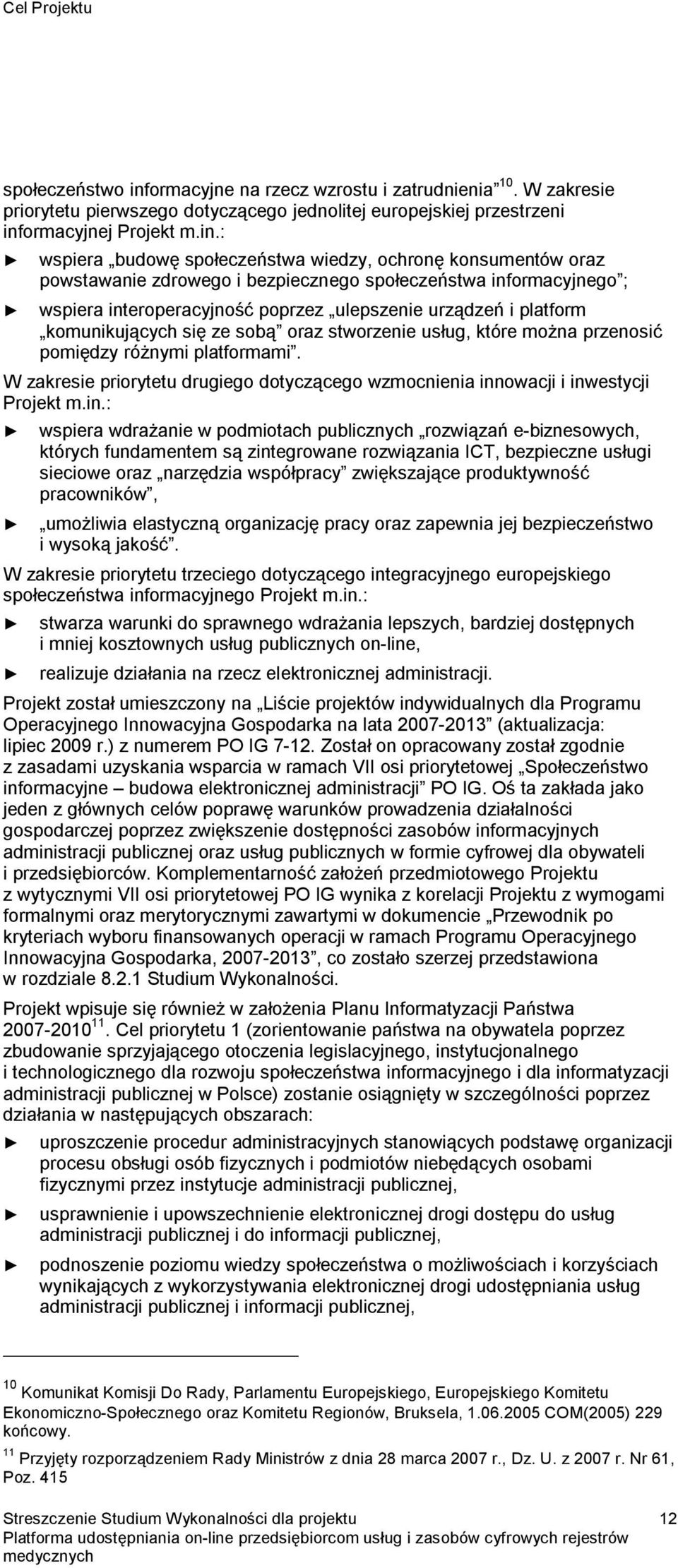 ormacyjnej Projekt m.in.