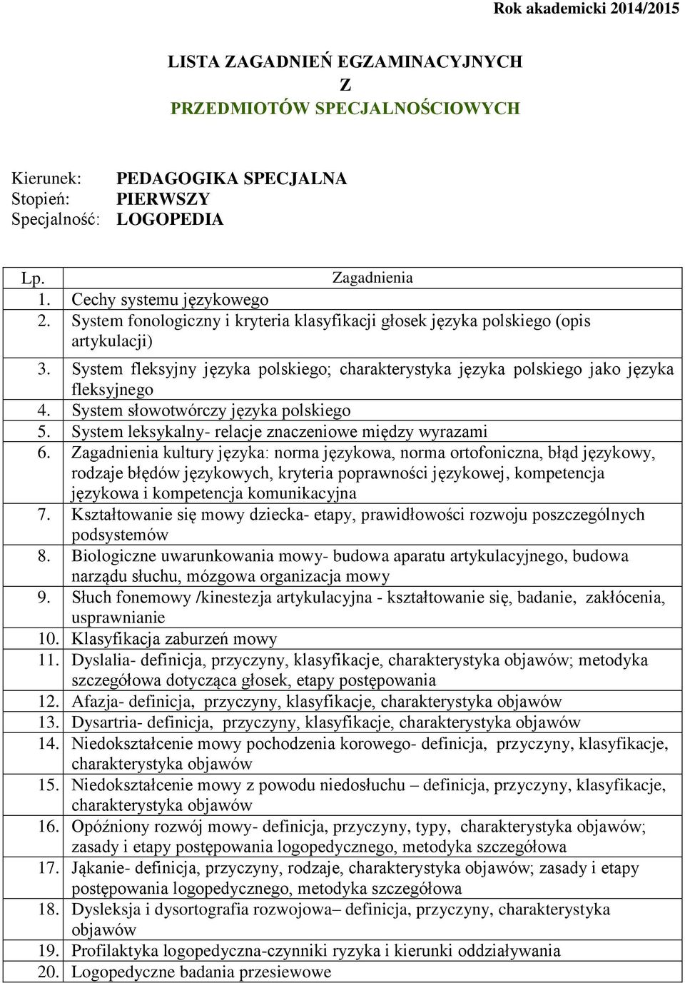 System słowotwórczy języka polskiego 5. System leksykalny- relacje znaczeniowe między wyrazami 6.