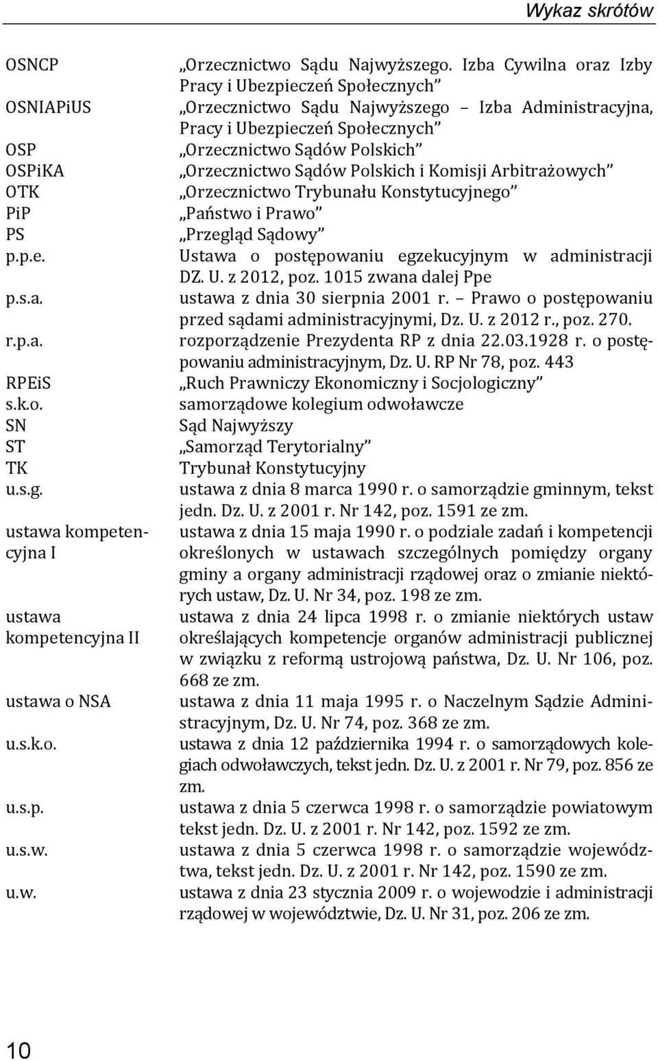 Komisji Arbitrażowych Orzecznictwo Trybunału Konstytucyjnego Państwo i Prawo Przegląd Sądowy Ustawa o postępowaniu egzekucyjnym w administracji DZ. U. z 2012, poz.