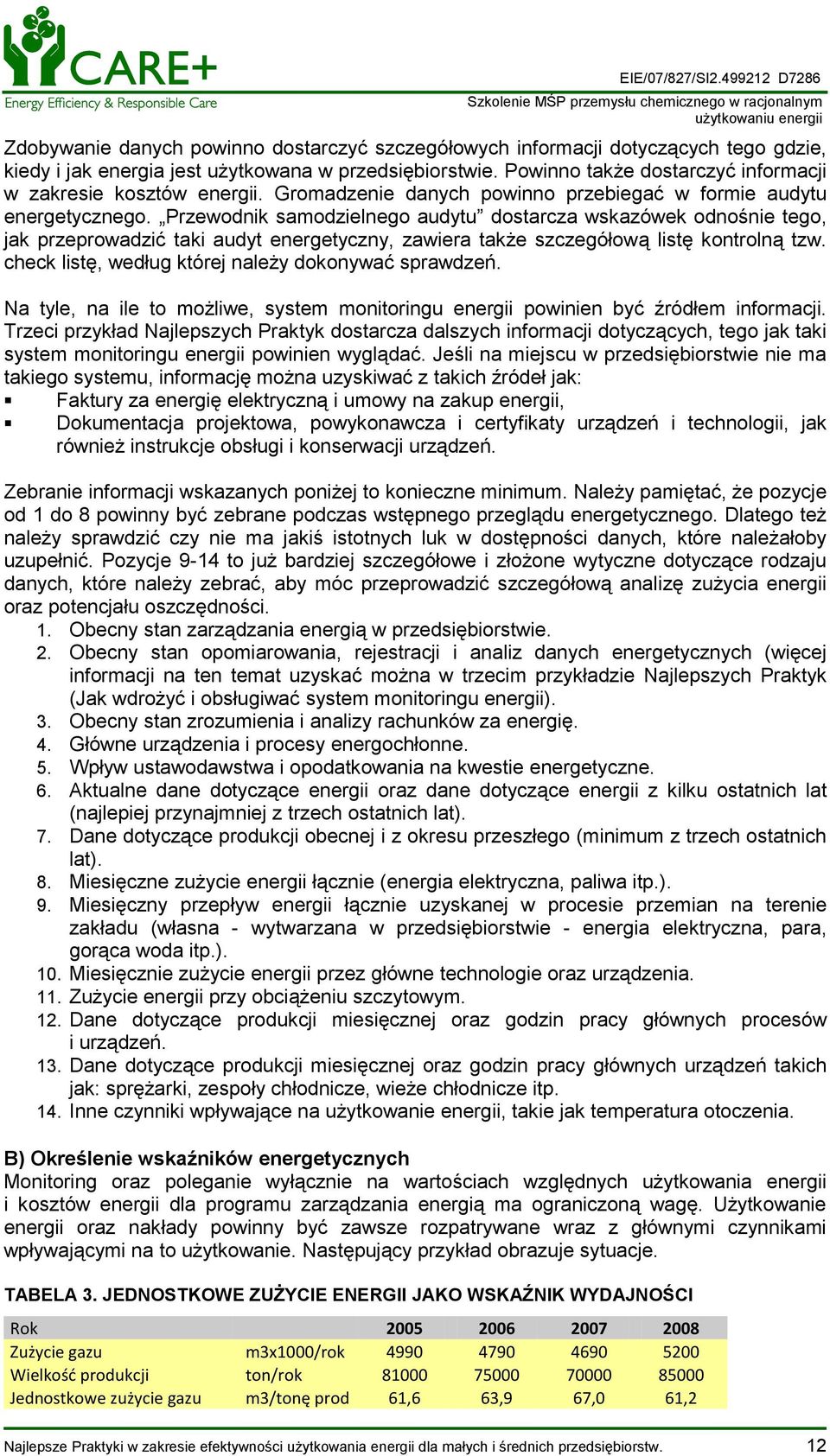 Przewodnik samodzielnego audytu dostarcza wskazówek odnośnie tego, jak przeprowadzić taki audyt energetyczny, zawiera także szczegółową listę kontrolną tzw.