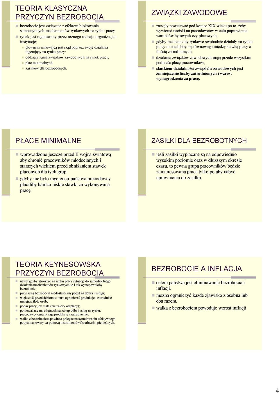 płac minimalnych, zasiłków dla bezrobotnych.