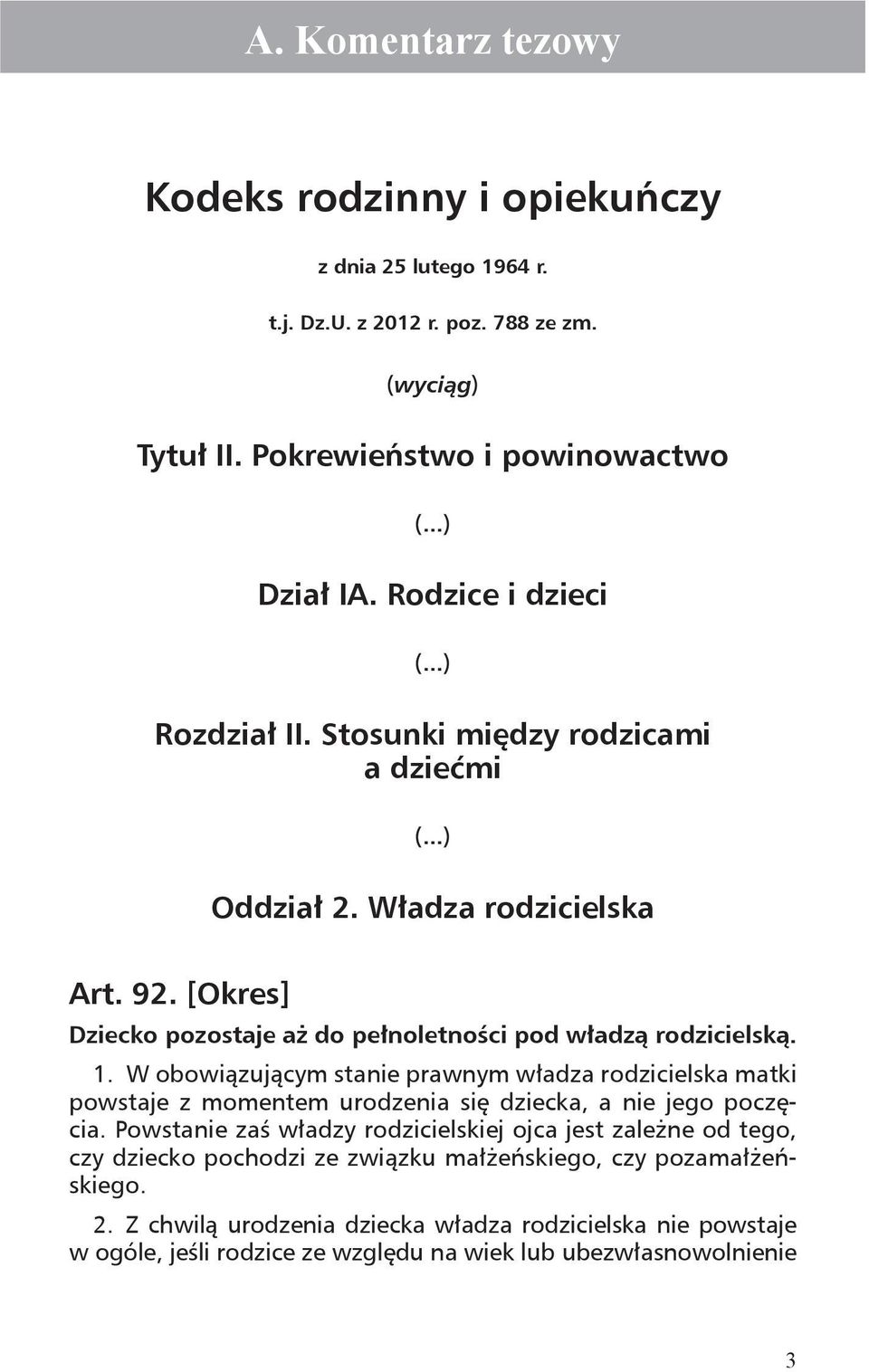 Rozdział I. Władza rodzicielska - PDF Free Download