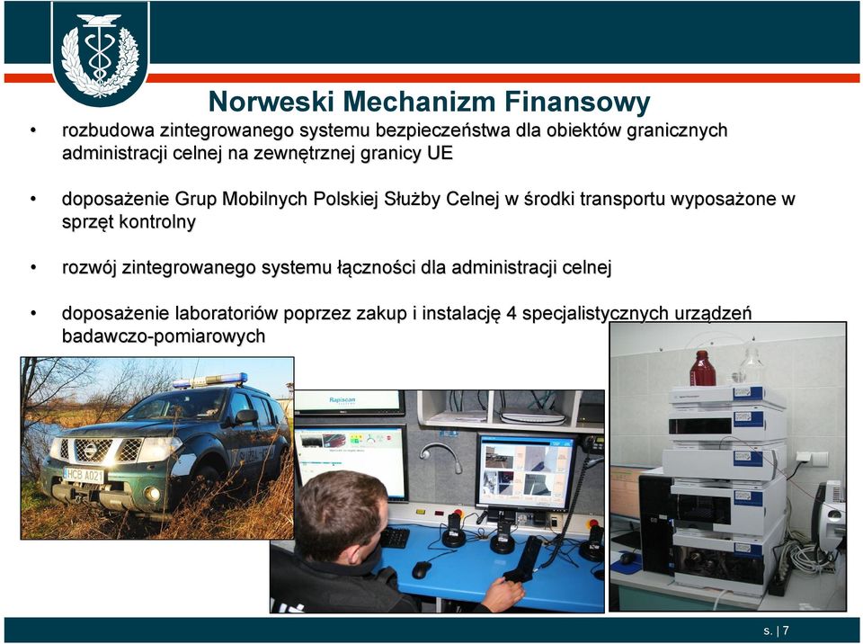 transportu wyposażone one w sprzęt t kontrolny rozwój j zintegrowanego systemu łączno czności ci dla administracji