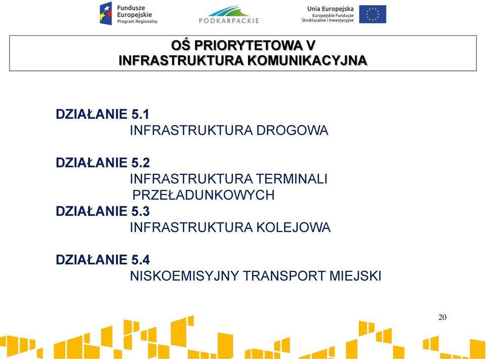 2 INFRASTRUKTURA TERMINALI PRZEŁADUNKOWYCH DZIAŁANIE 5.