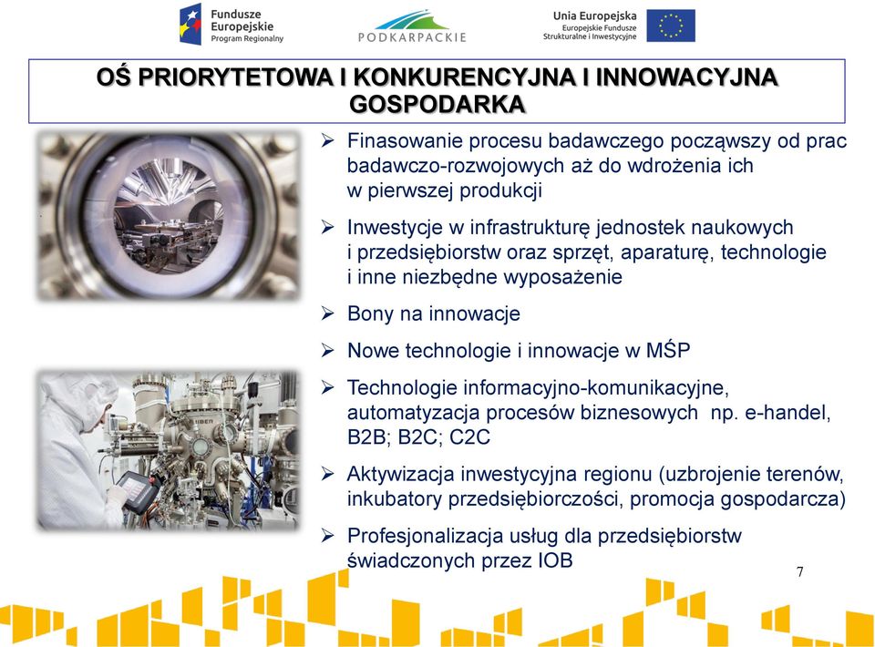 innowacje Nowe technologie i innowacje w MŚP Technologie informacyjno-komunikacyjne, automatyzacja procesów biznesowych np.