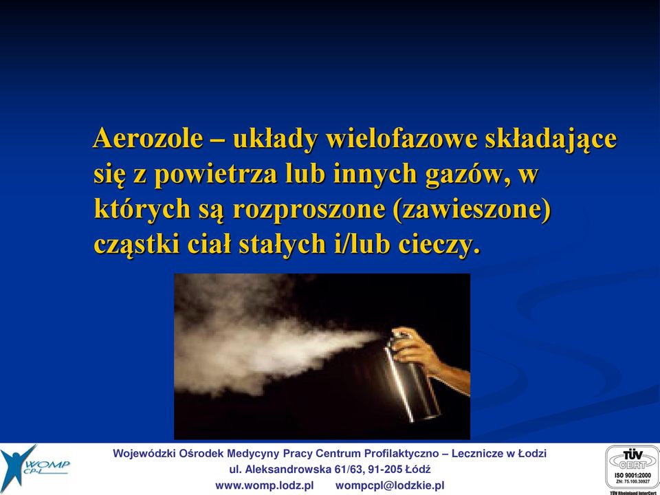 innych gazów, w których są