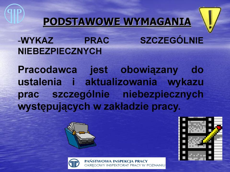 ustalenia i aktualizowania wykazu prac