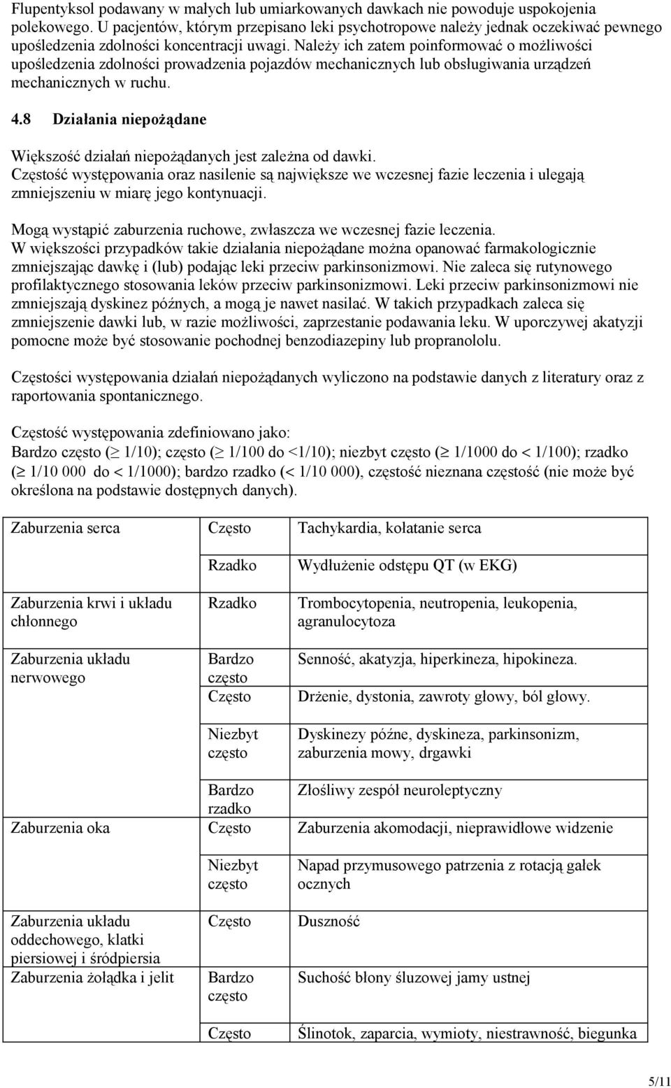 Należy ich zatem poinformować o możliwości upośledzenia zdolności prowadzenia pojazdów mechanicznych lub obsługiwania urządzeń mechanicznych w ruchu. 4.