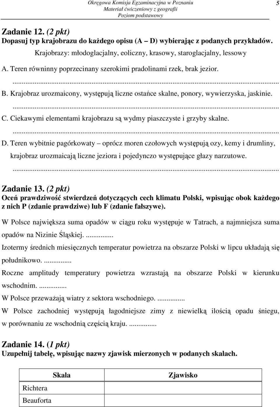 Krajobraz urozmaicony, występują liczne ostańce skalne, ponory, wywierzyska, jaskinie.... C. Ciekawymi elementami krajobrazu są wydmy piaszczyste i grzyby skalne.... D.