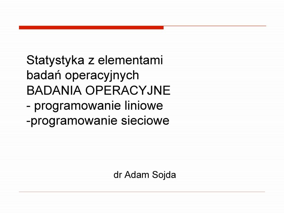 OPERACYJNE - programowanie