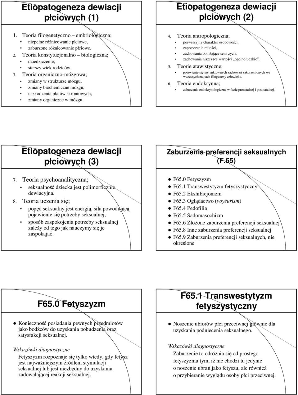Teoria organiczno-mózgowa; zmiany w strukturze mózgu, zmiany biochemiczne mózgu, uszkodzenia płatów skroniowych, zmiany organiczne w mózgu. 4.