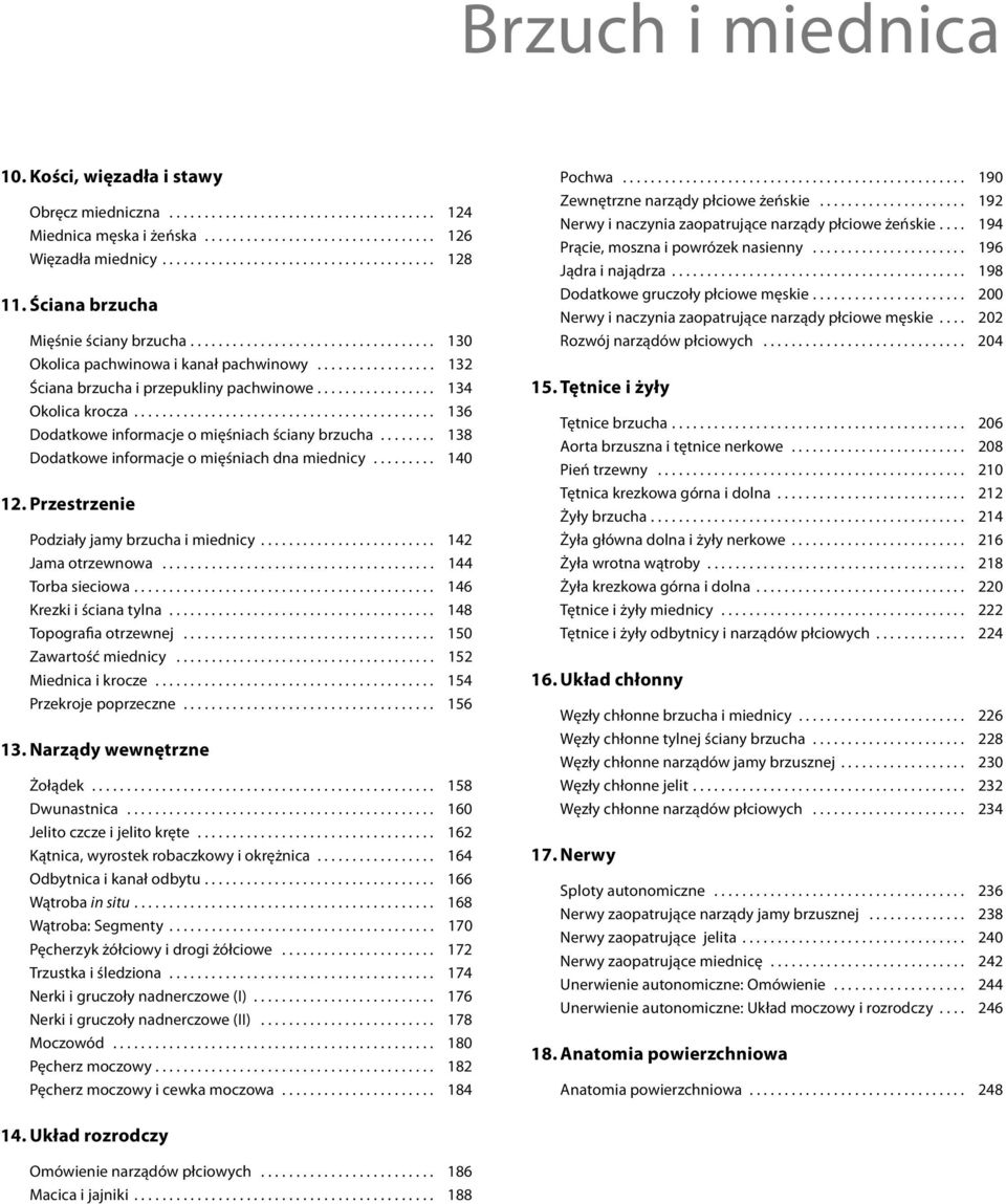 .......................................... 136 Dodatkowe informacje o mięśniach ściany brzucha........ 138 Dodatkowe informacje o mięśniach dna miednicy......... 140 12.